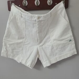 Brooks Brothers white corduroy shorts